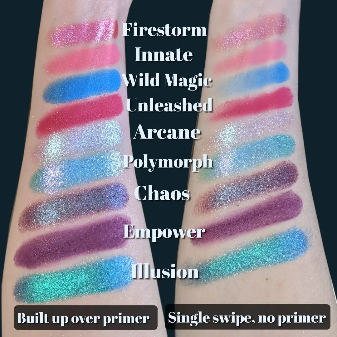 Sorcerer palette swatches by Fantasy Cosmetica