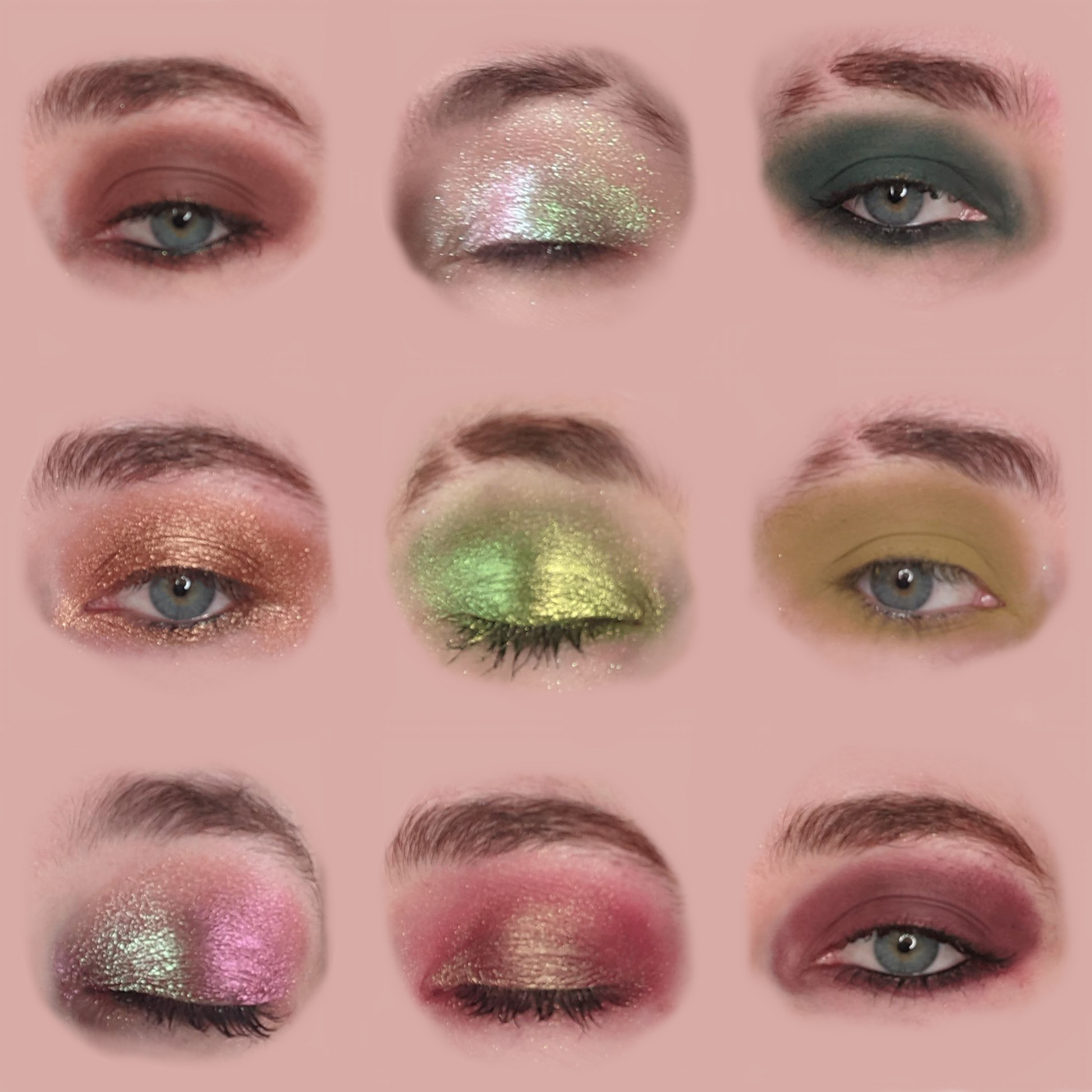 Druid eyeshadow palette swatches by Fantasy Cosmetica