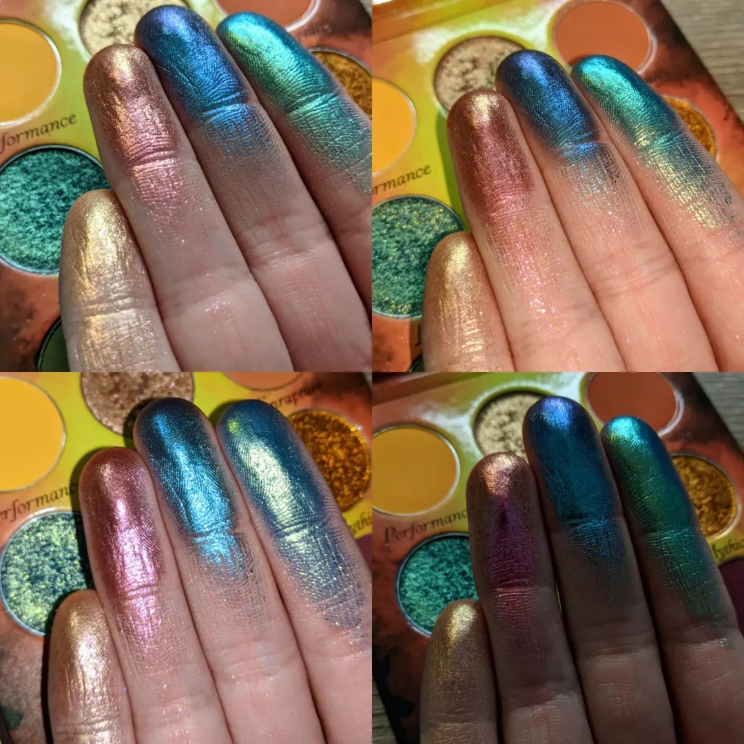 Bard eyeshadow palette by Fantasy cosmetics swatches