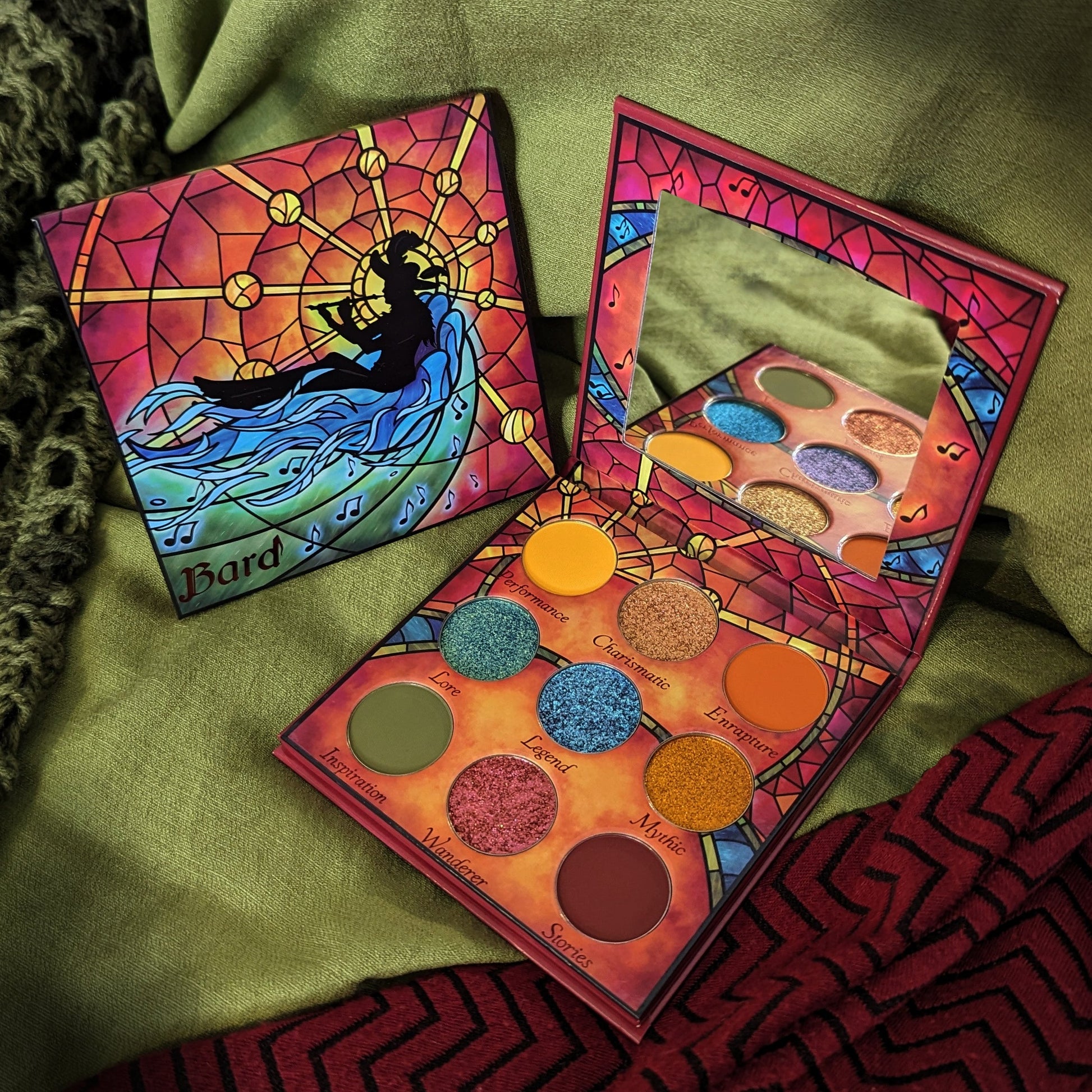 Bard eyeshadow palette by Fantasy cosmetics opened