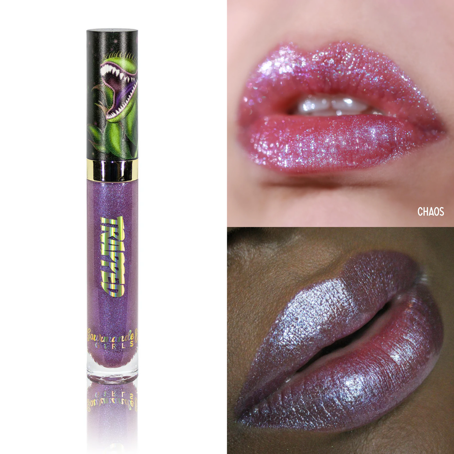 Trapped lip gloss