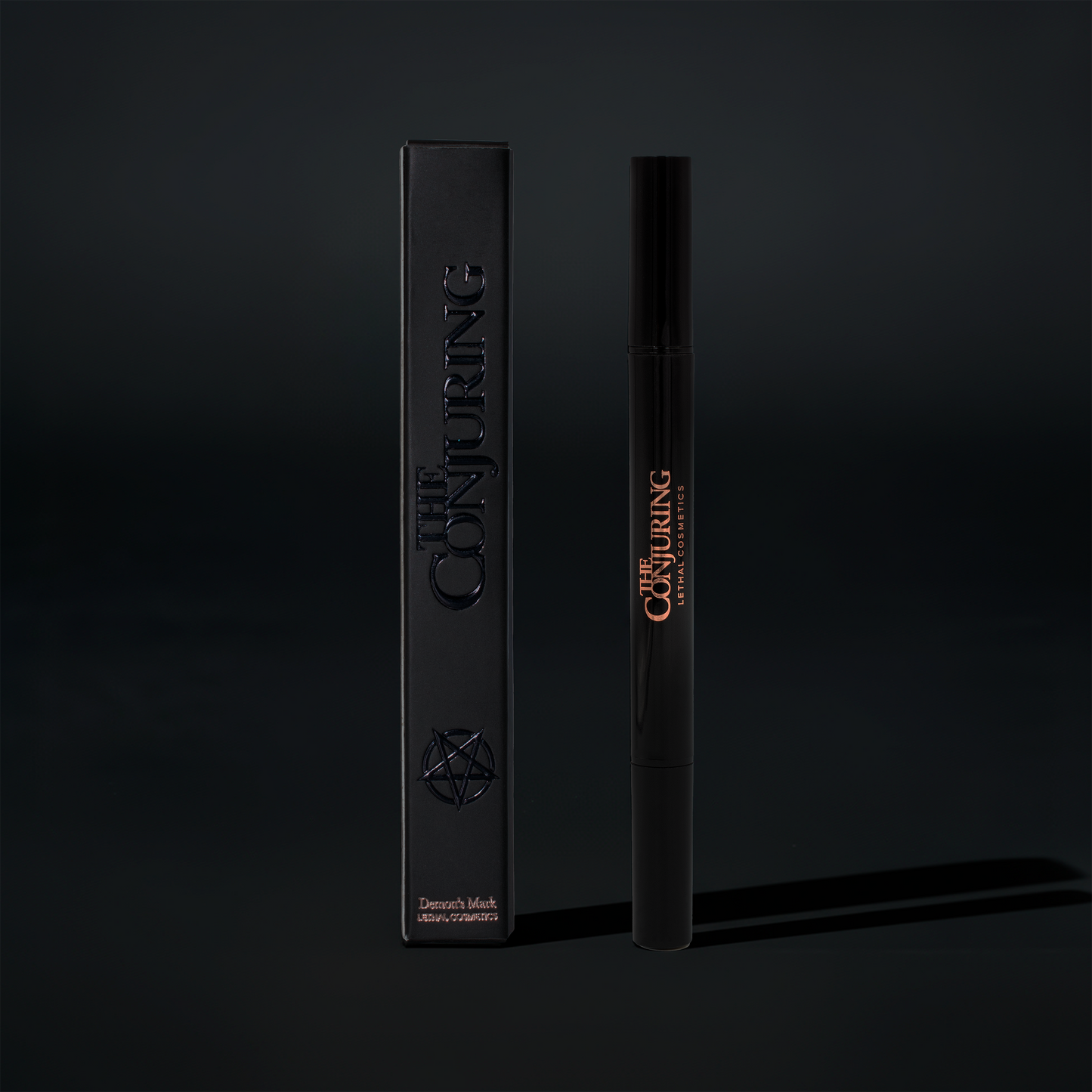 The Conjuring eyeliner pen with a stamp