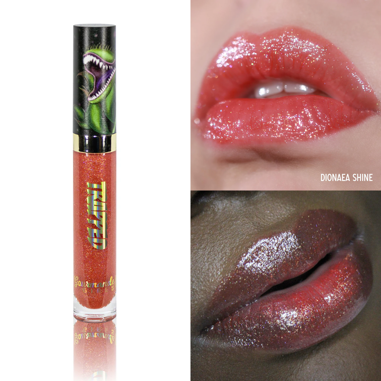 Trapped lip gloss