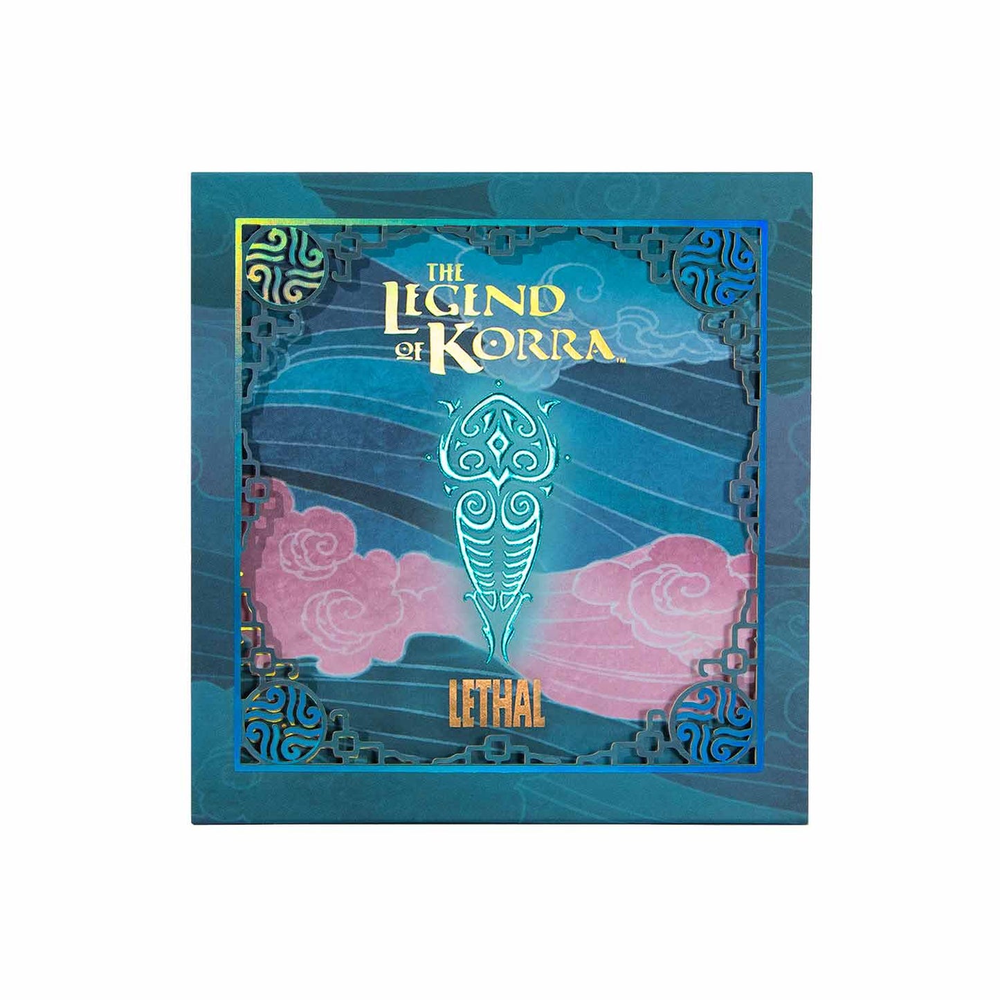 Raava palette sleeve, blue Legend of Korra artwork with pink clouds