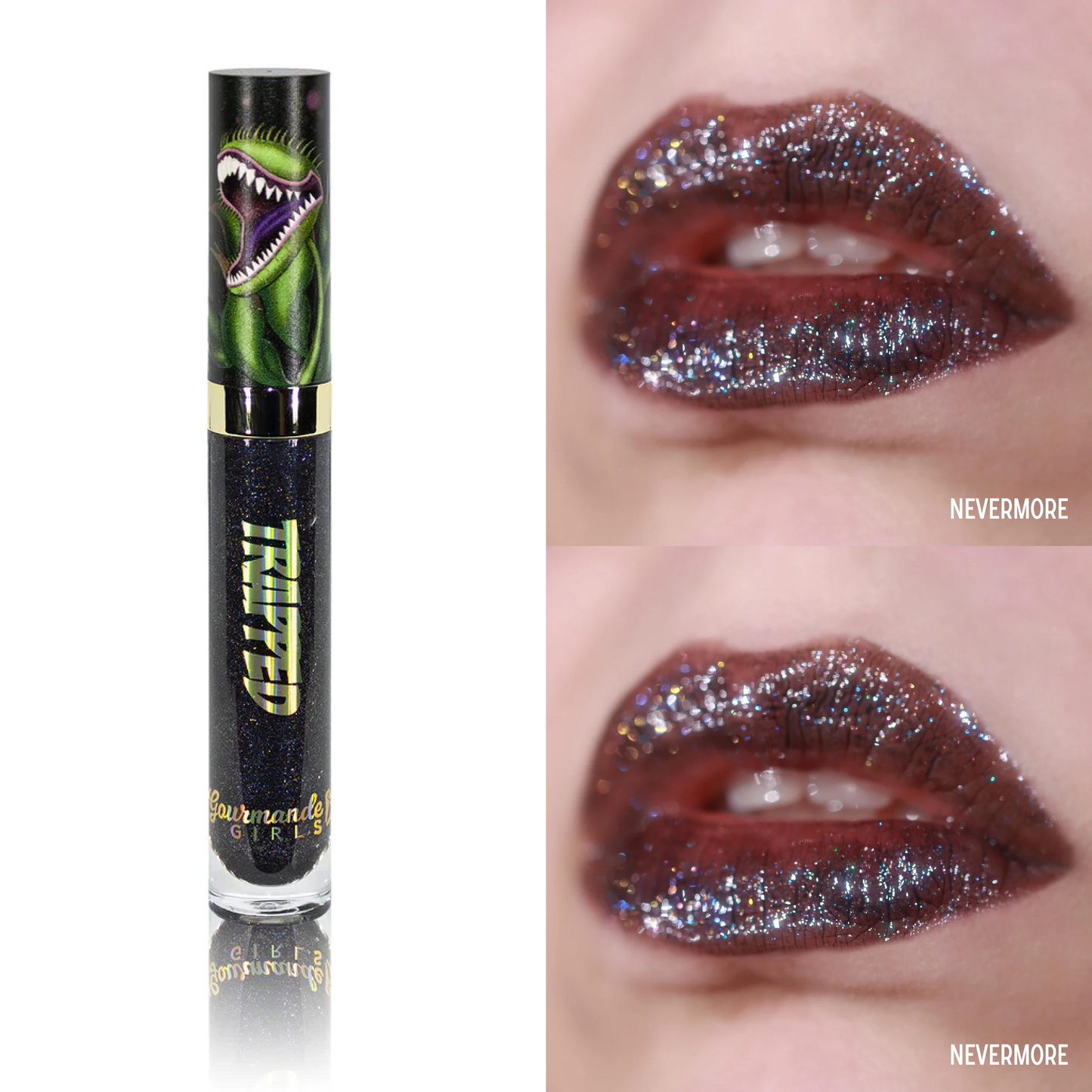 Trapped lip gloss