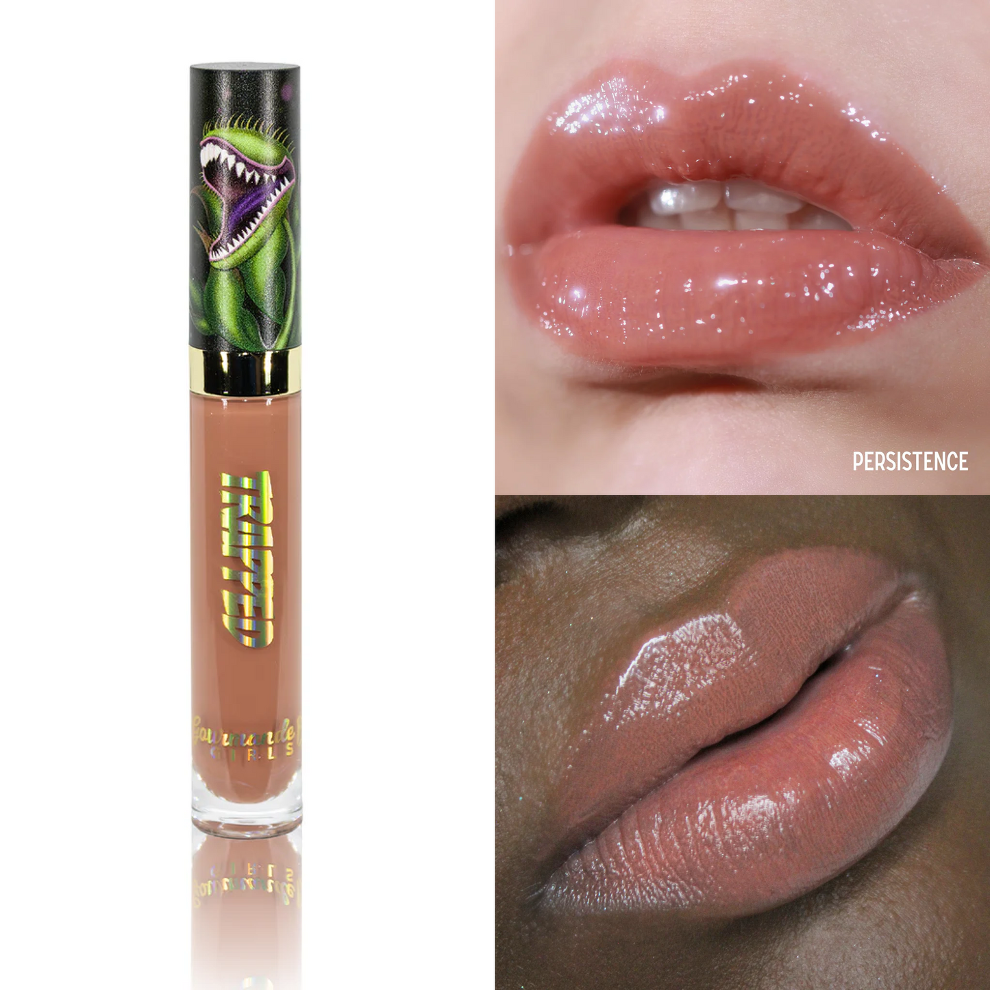 Trapped lip gloss