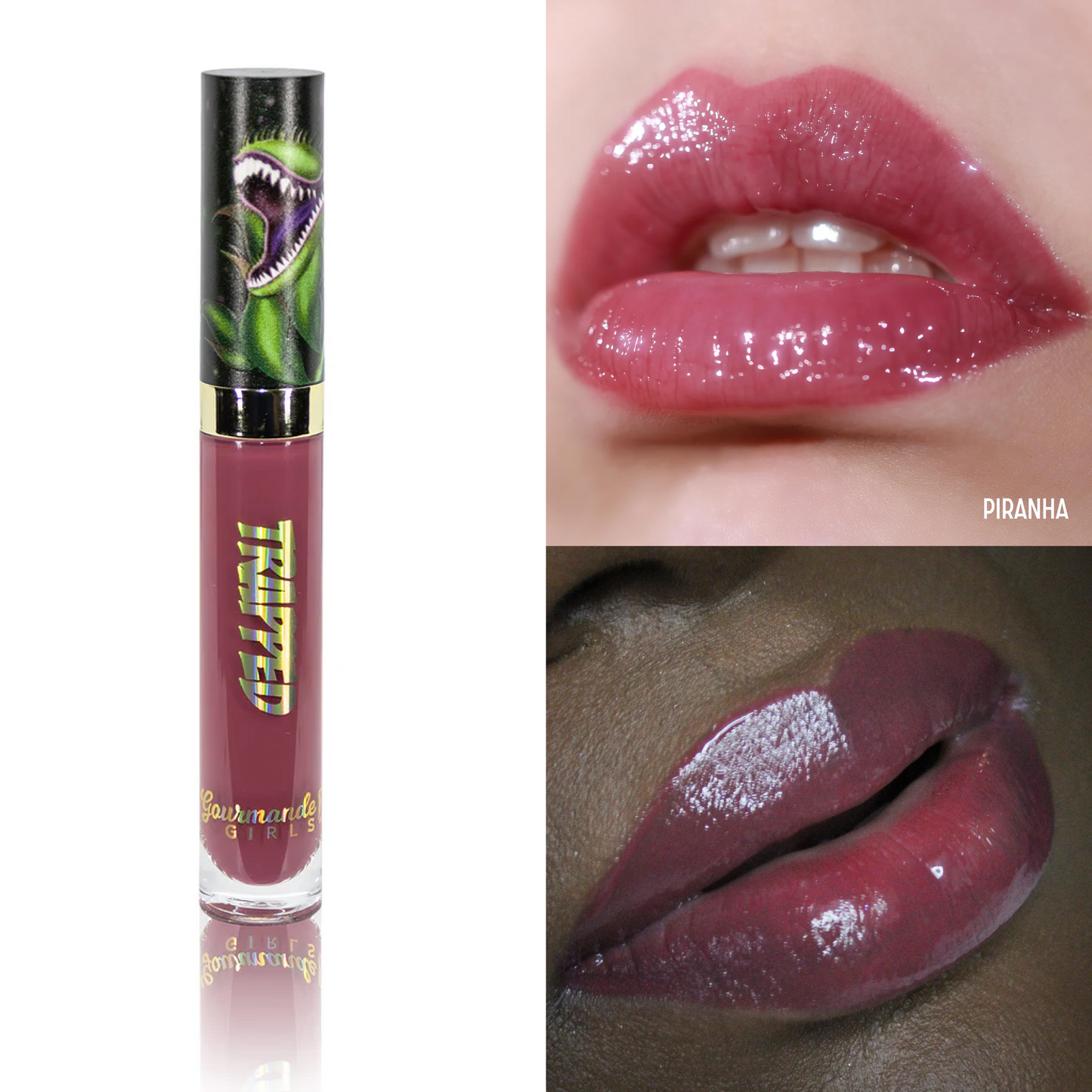 Trapped lip gloss