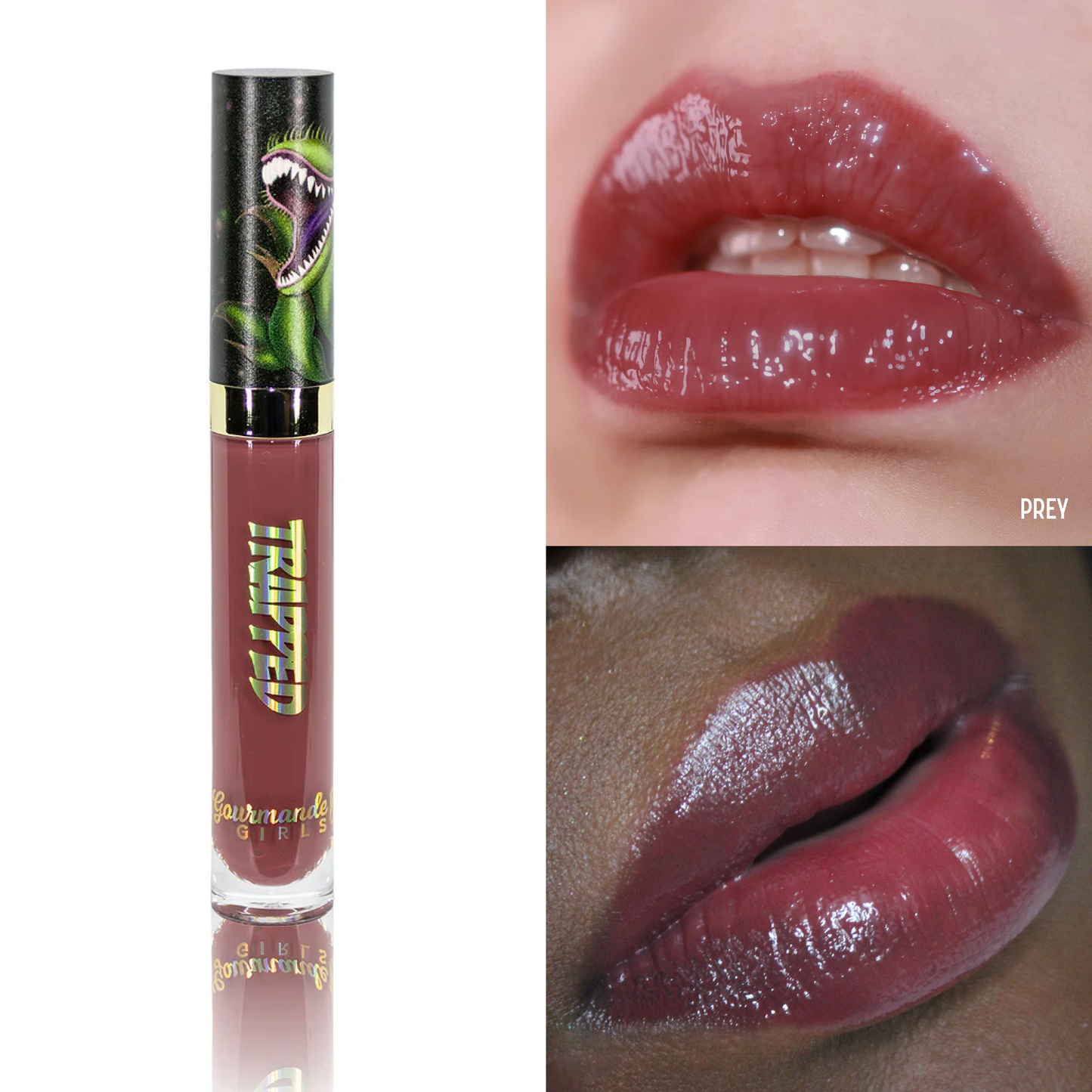 Trapped lip gloss