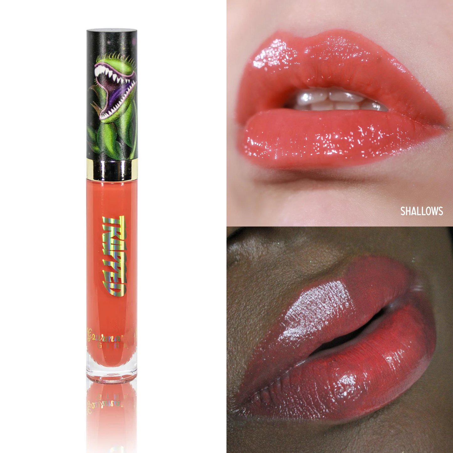 Trapped lip gloss