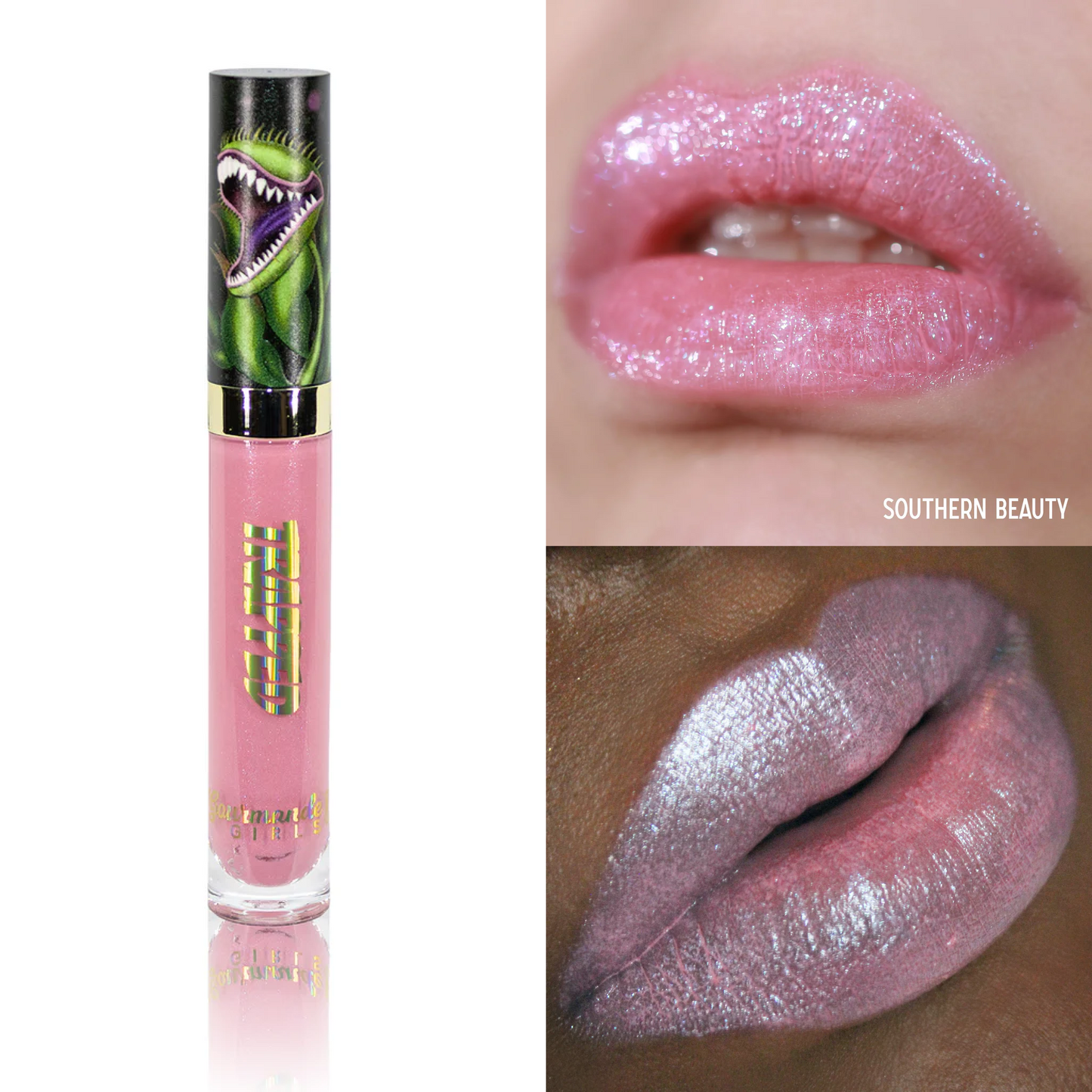 Trapped lip gloss