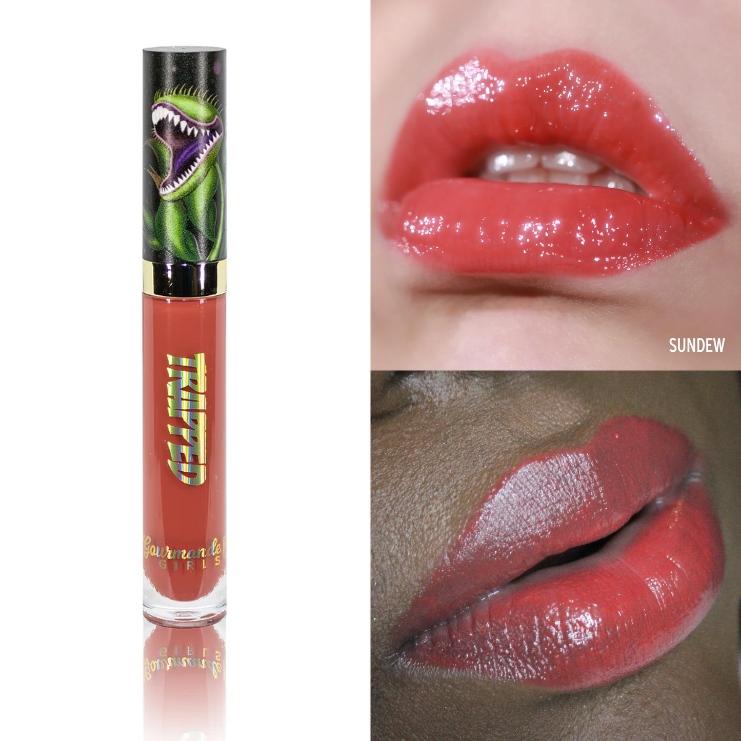 Trapped lip gloss