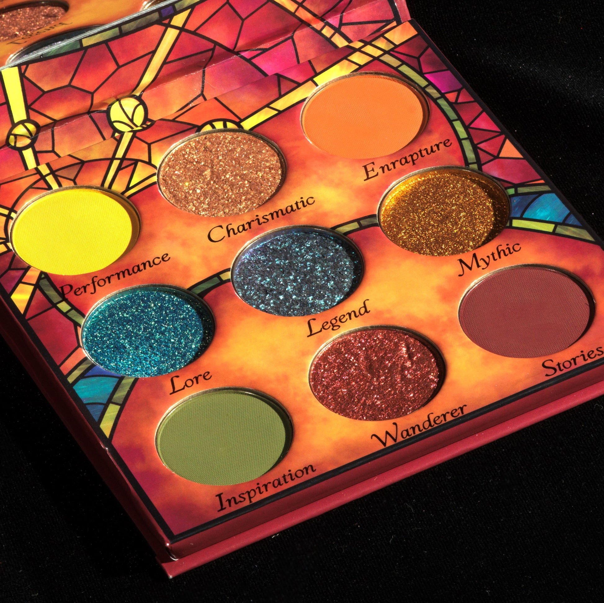 Bard eyeshadow palette by Fantasy cosmetics closeup