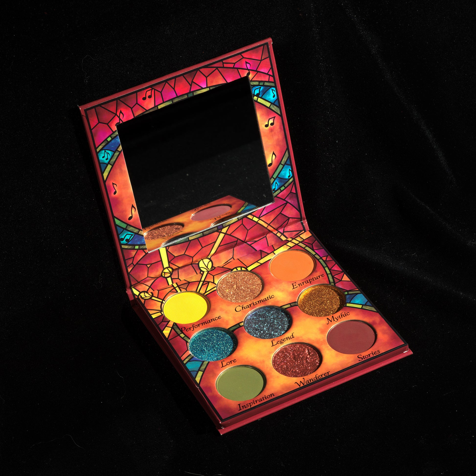 Bard eyeshadow palette by Fantasy cosmetics opened