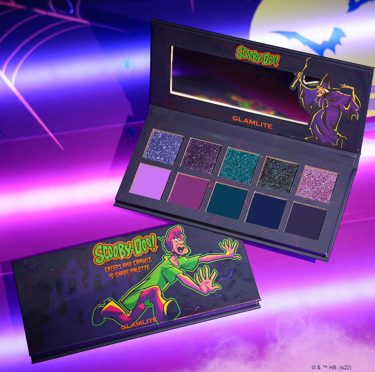 Scooby-Doo™ x Glamlite "Creeps and Crawls" eyeshadow palette