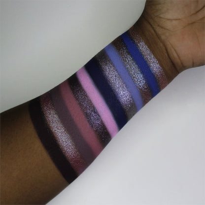 Cradled in Ice eyeshadow palette by Fantasy Cosmetica swatches