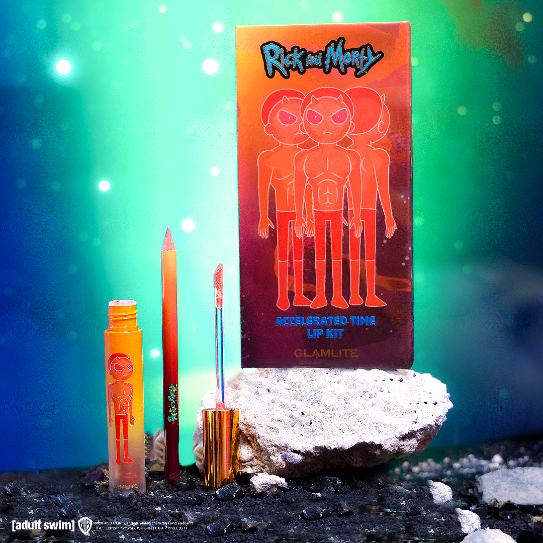 Rick and Morty x Glamlite "Accelerated Time" lip kit