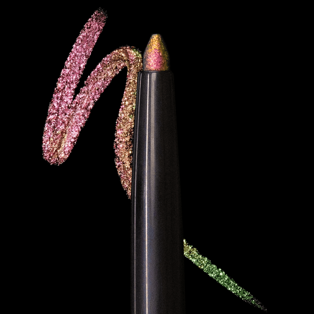 Playful Spring swatch: pink shifts through gold to green