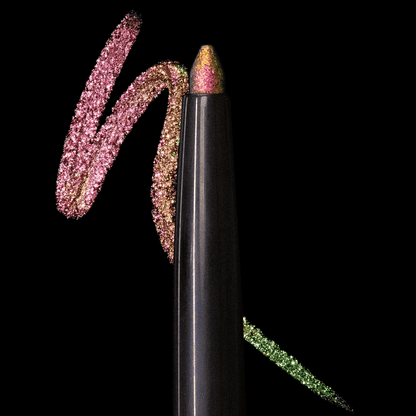 Playful Spring swatch: pink shifts through gold to green