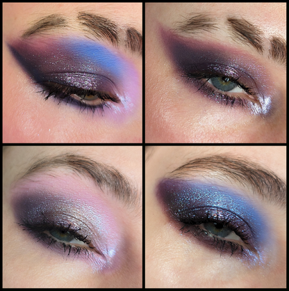 Cradled in Ice eyeshadow palette by Fantasy Cosmetica eye swatches