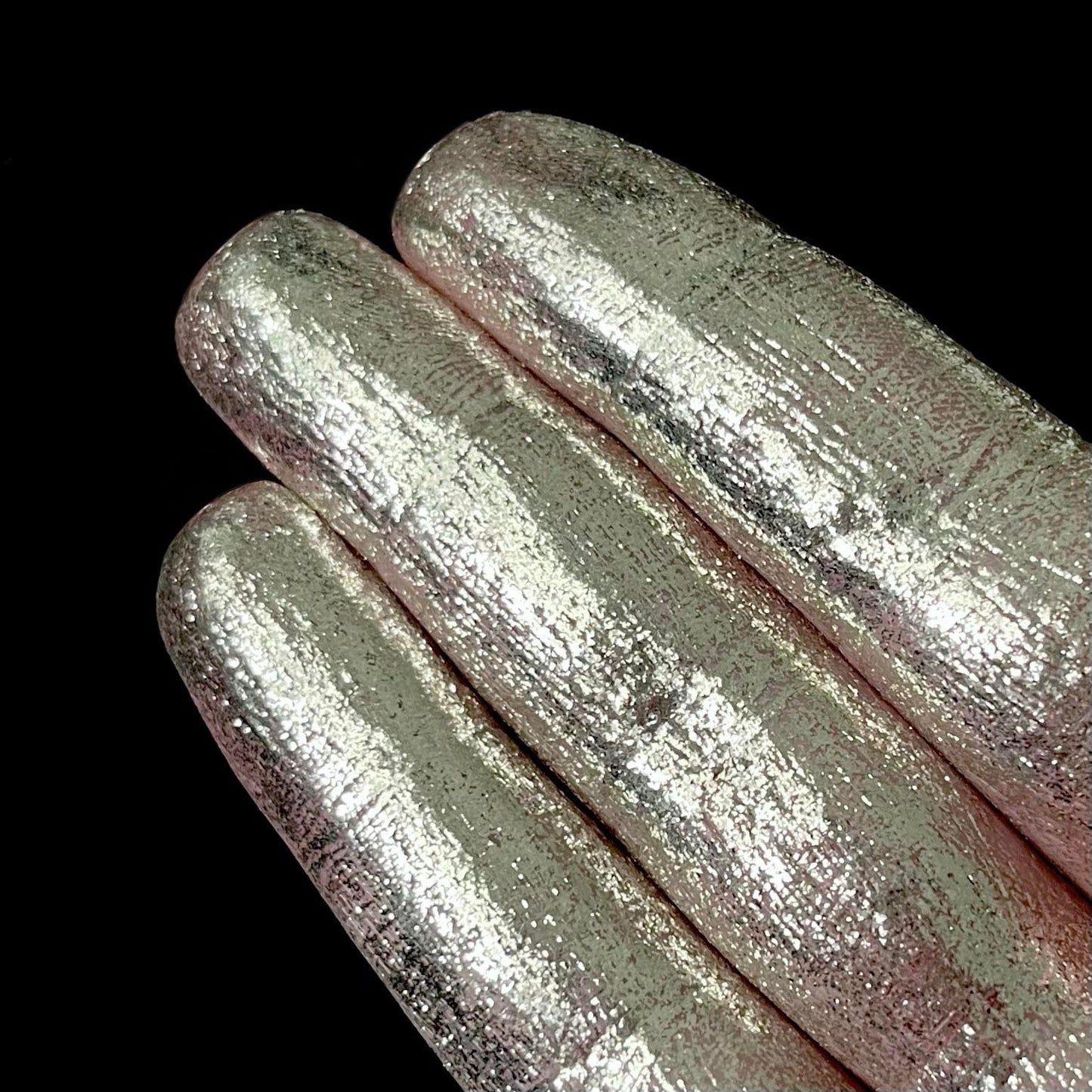 Silver Mirror swatch: polished metallic silver with mirror reflective finish