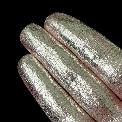 Silver Mirror swatch: polished metallic silver with mirror reflective finish