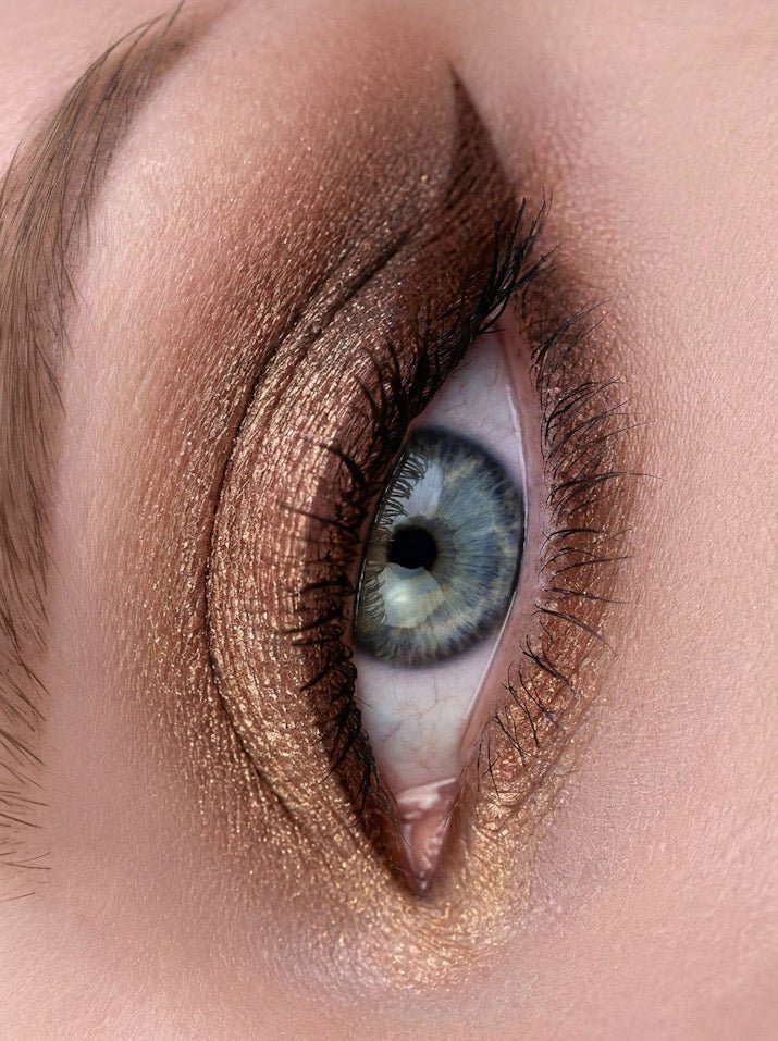 Lunar Spice liquid eyeshadow, warm espresso brown with red warmth