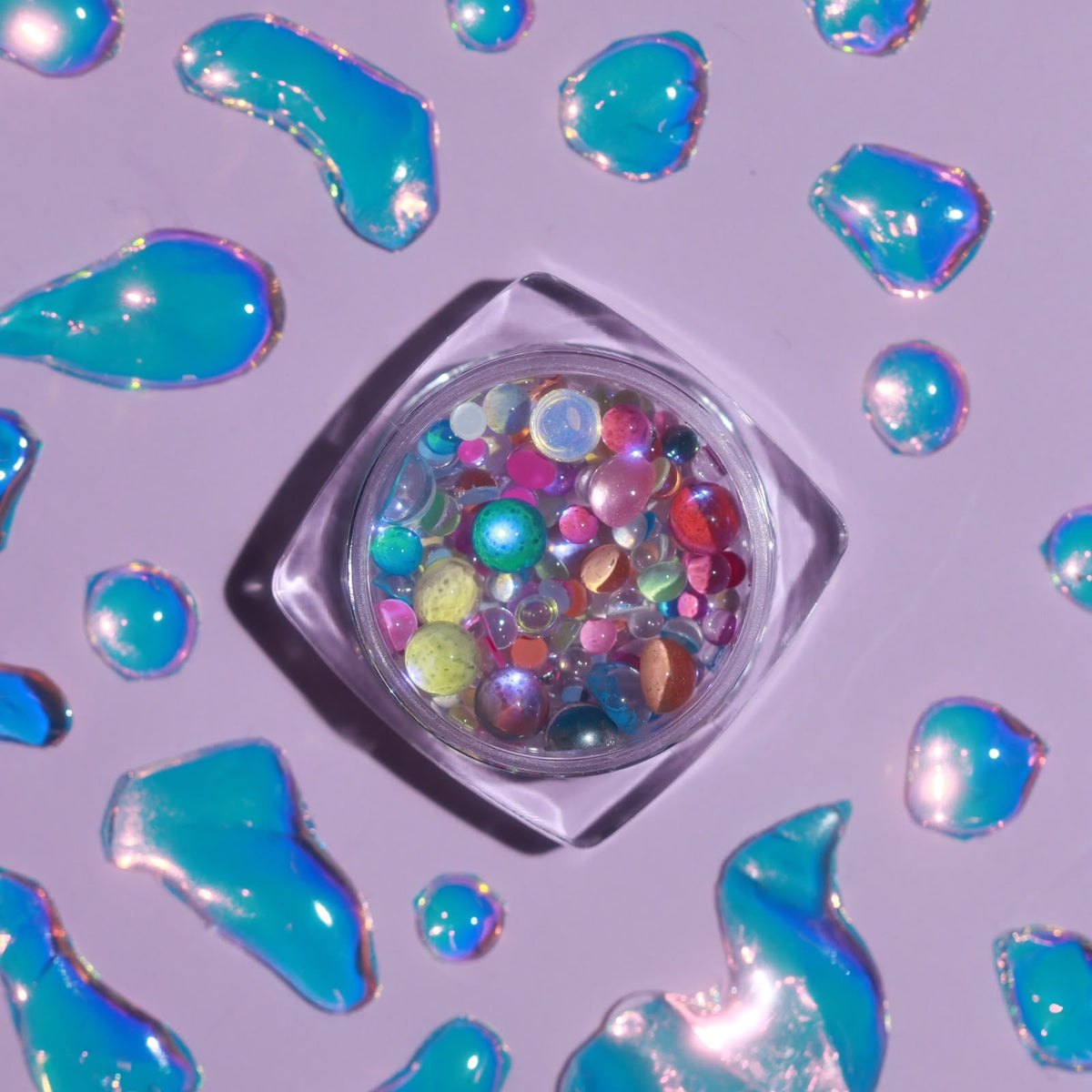 Boodrops gems from Dieverune, domed water droplet gems in an assortment of summer colours