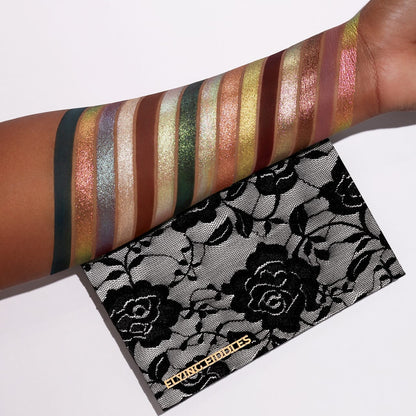 Flying fiddles eyeshadow palette by Adept Cosmetics swatches