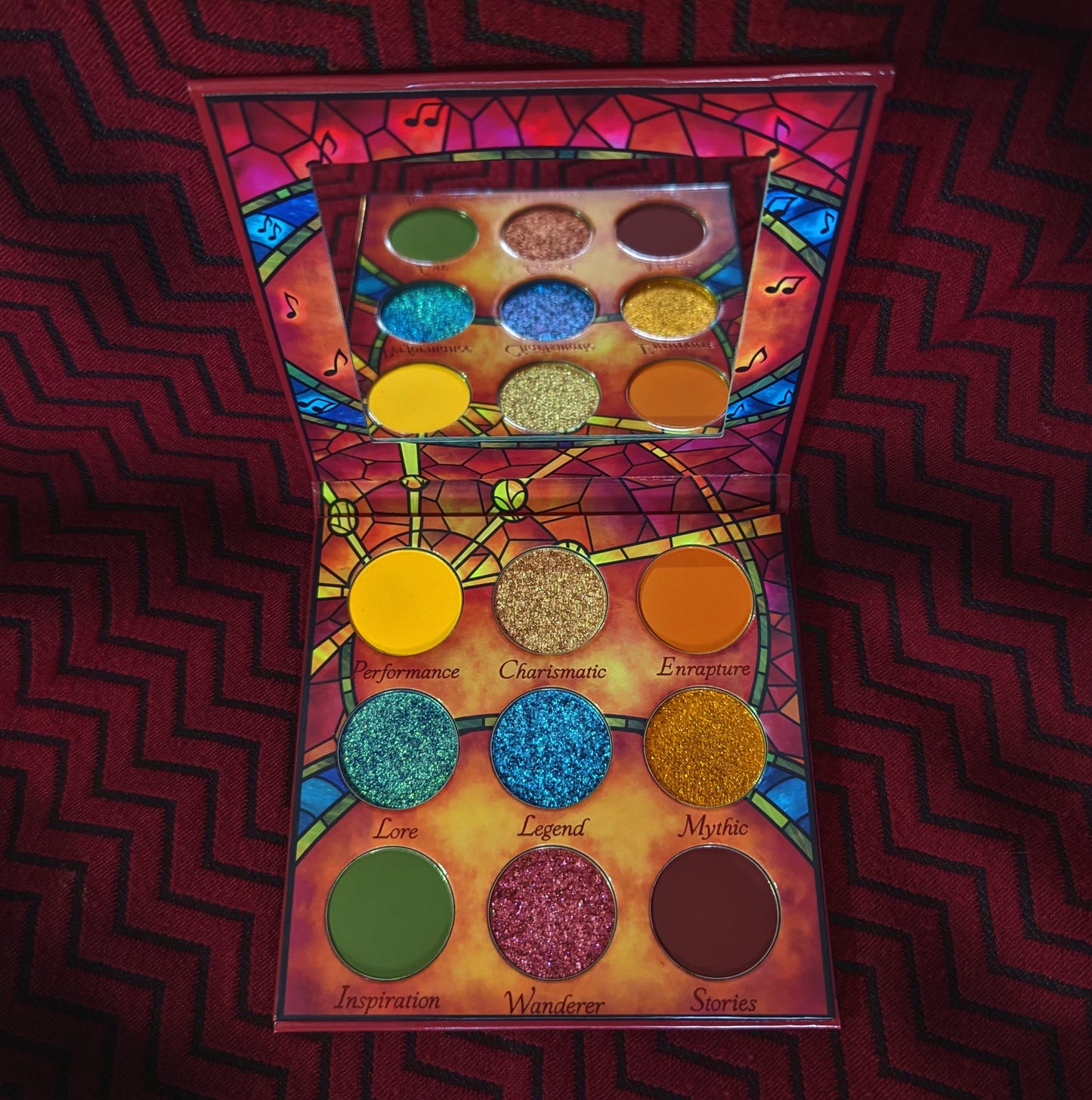 Bard eyeshadow palette by Fantasy cosmetics opened