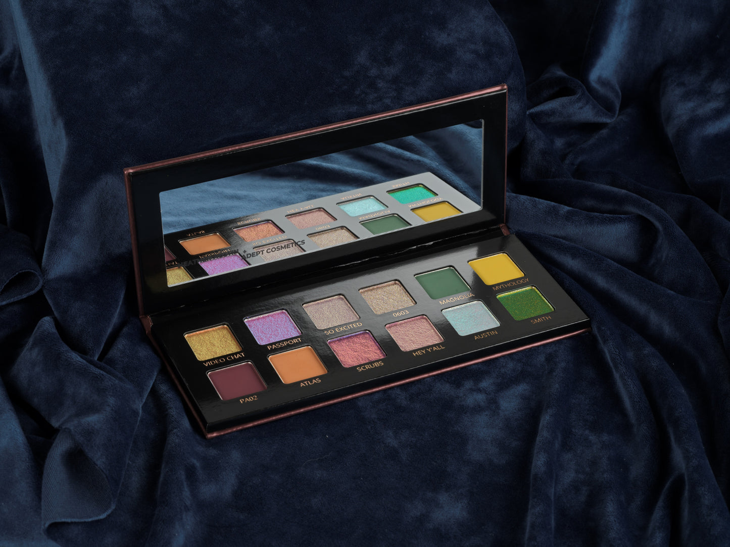 Heather Austin palette opened by Adept Cosmetics