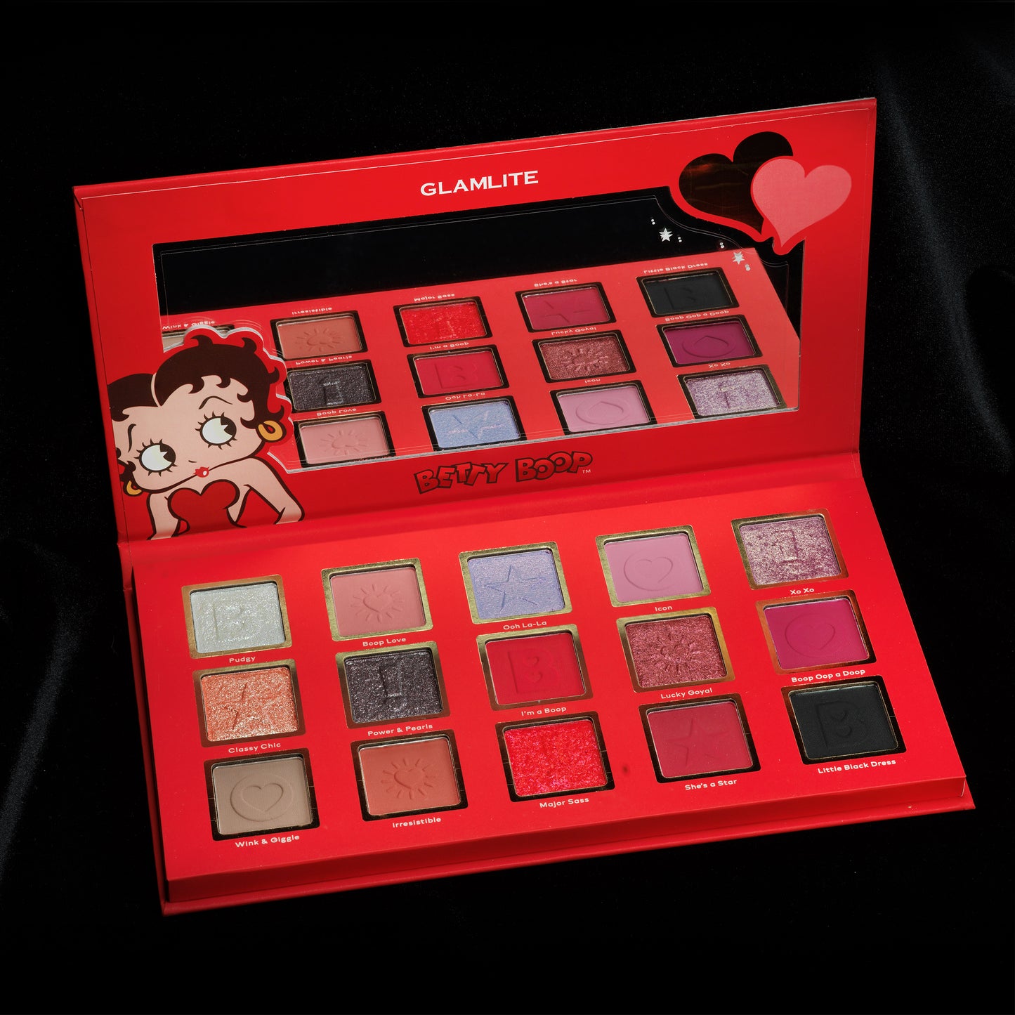 Betty Boop™ x Glamlite eyeshadow palette