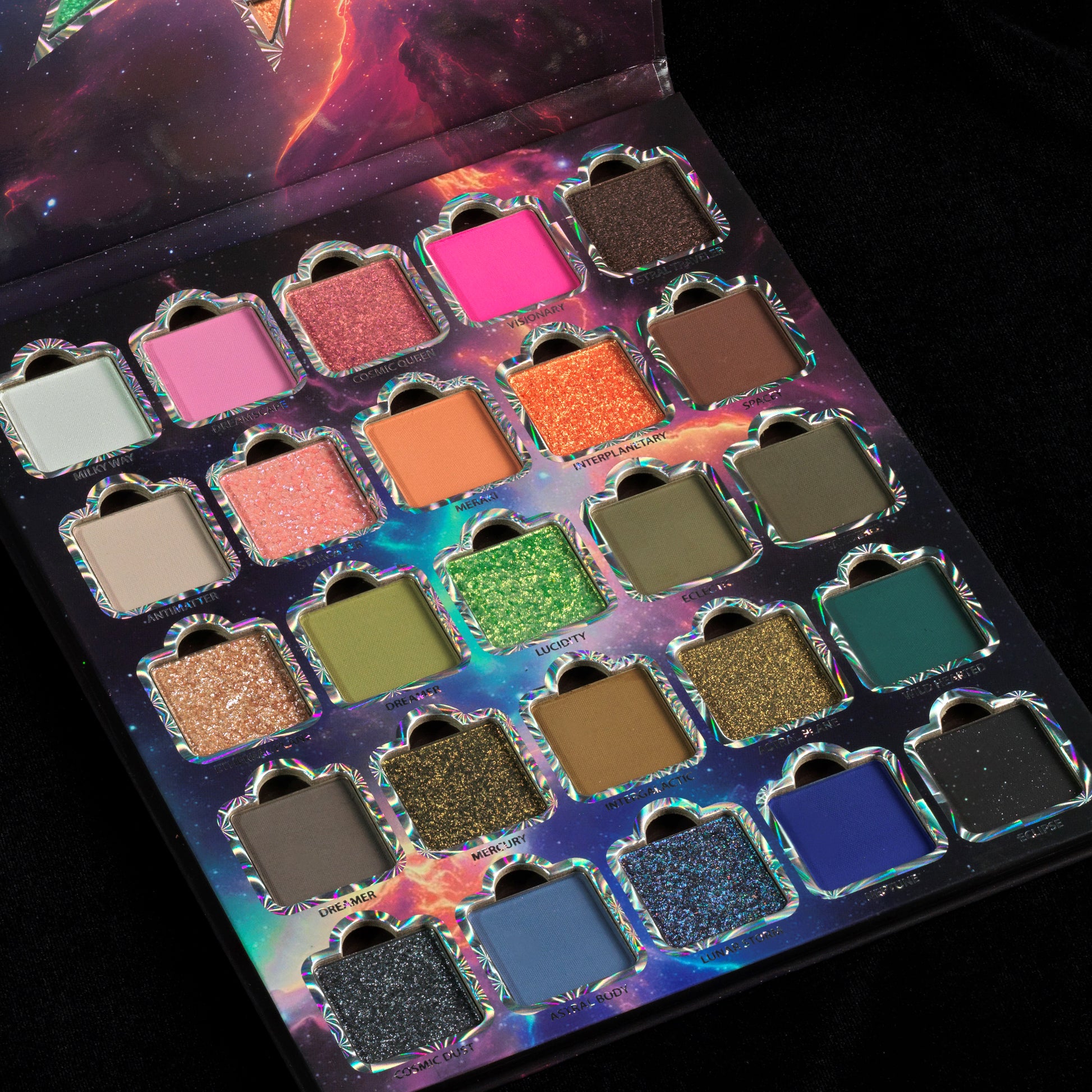 Cosmic Dreamer 2.0 eyeshadow palette by Ensley Reign closeup