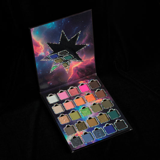 Cosmic Dreamer 2.0 eyeshadow palette by Ensley Reign opened