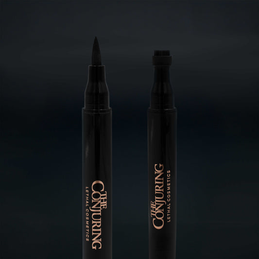 The Conjuring eyeliner pen with a stamp