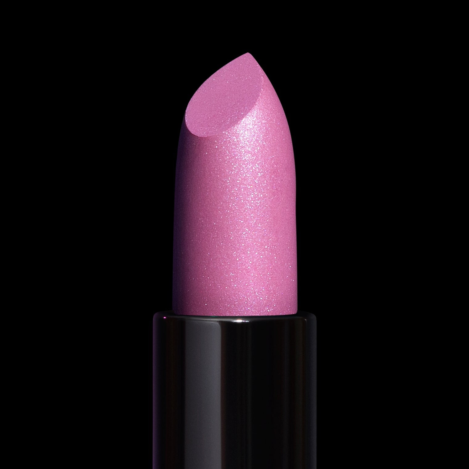 Mermaid Tears lipstick bullet close-up: frosted lavender pink with a soft silvery sheen