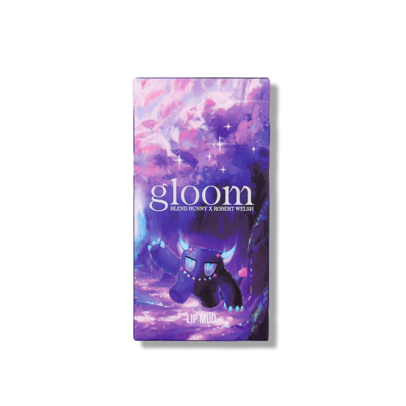 Gloom side outer carton, purple cloudscape artwork with the gloom lettering.