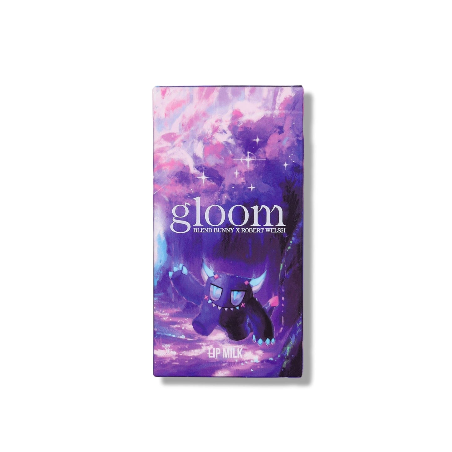 Gloom side outer carton, purple cloudscape artwork with the gloom lettering.
