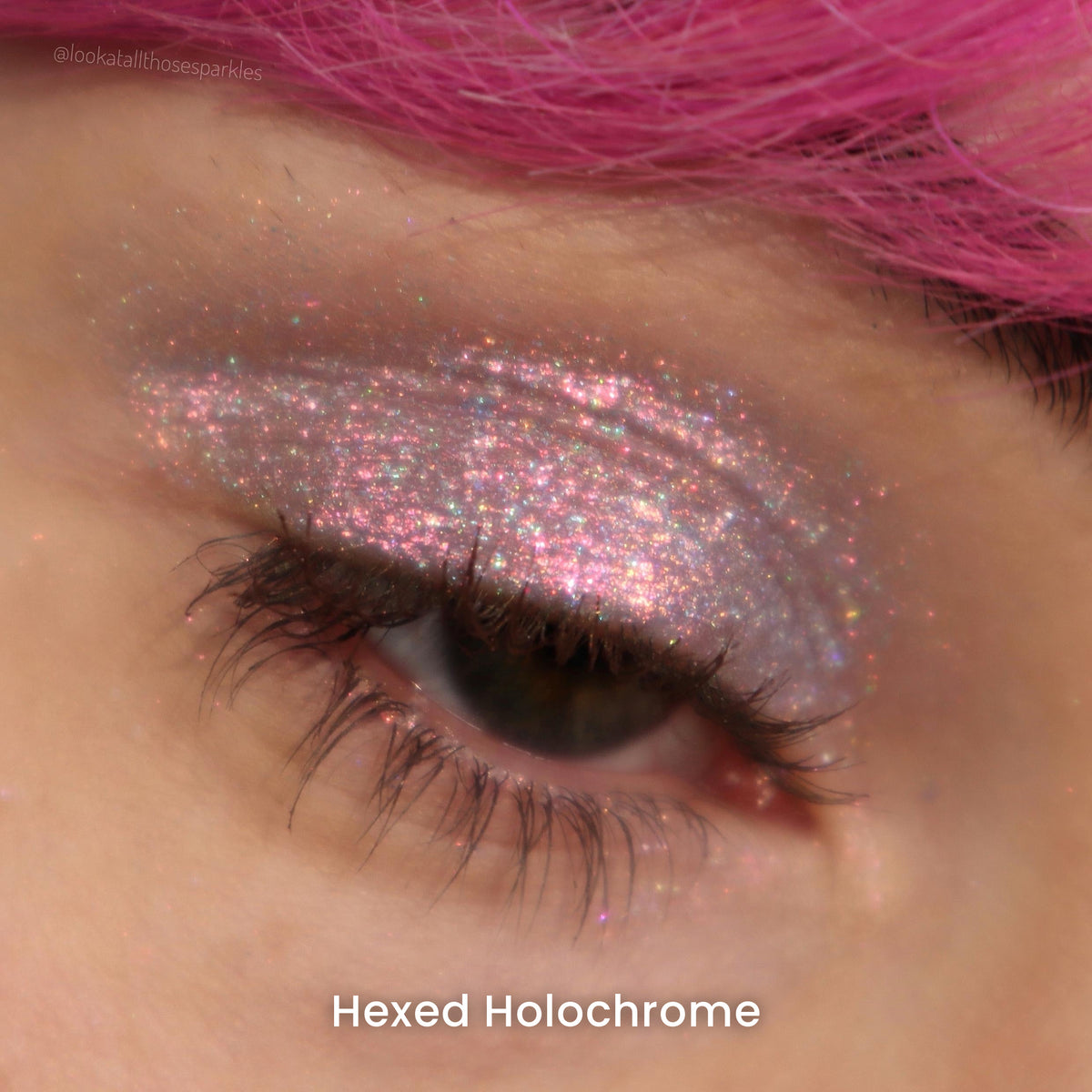 Hexed Holochrome worn on the eyelid