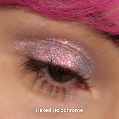 Hexed Holochrome worn on the eyelid