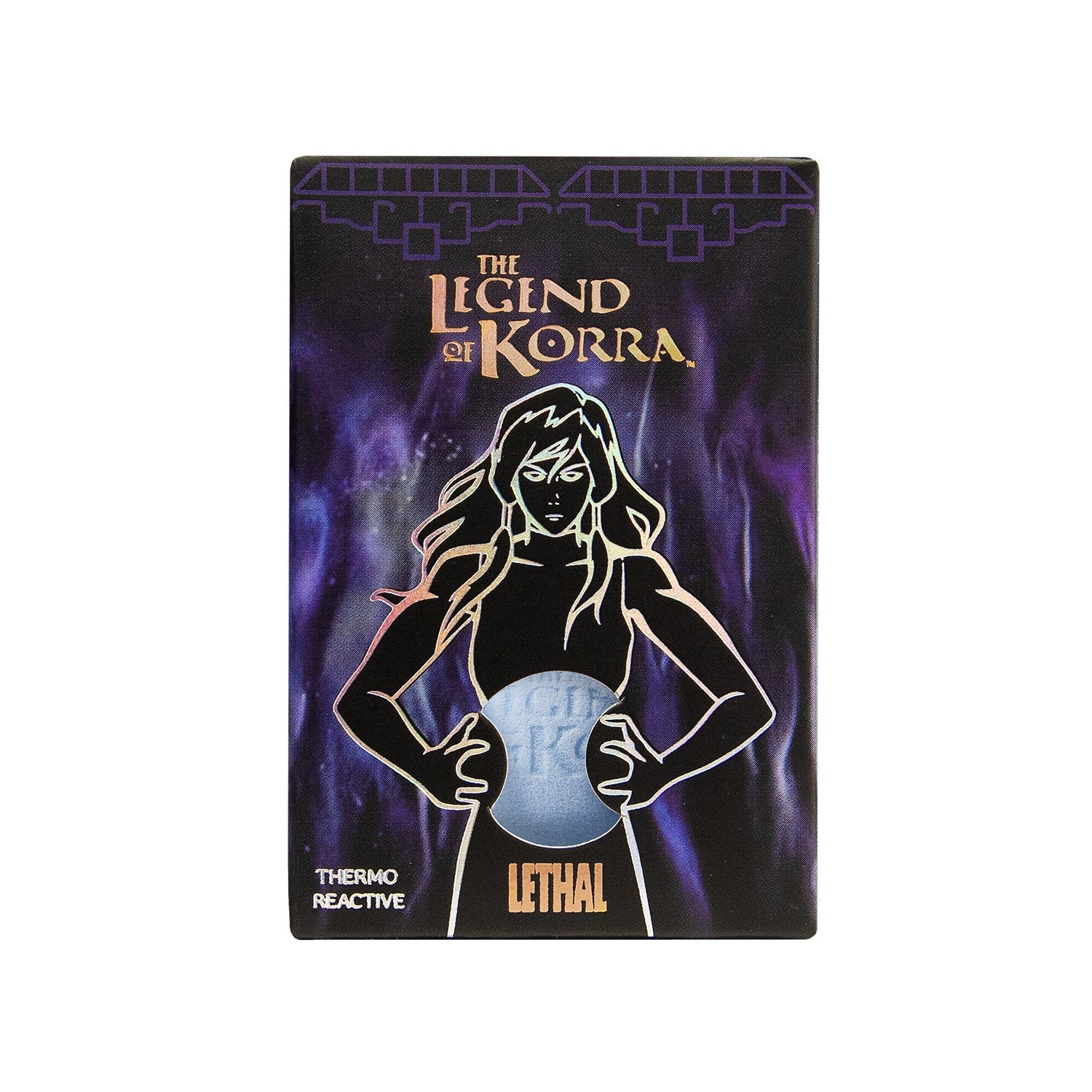 Spirit World sponge box, purple Legend of Korra artwork marked thermo reactive with the Lethal logo