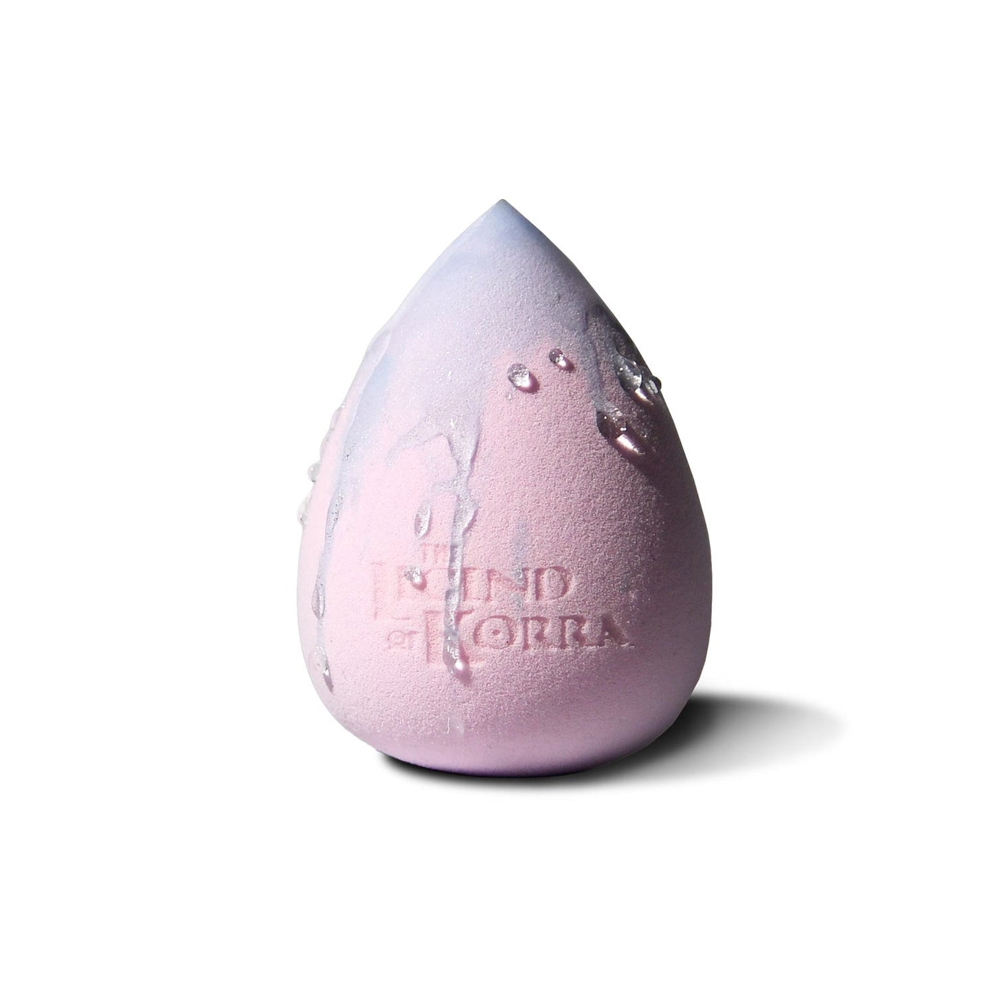 The Spirit World sponge in its warm pink state with water droplets