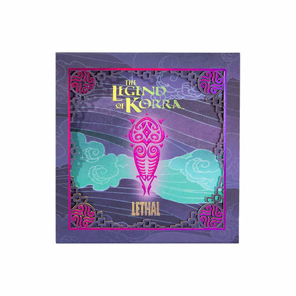 Vaatu palette sleeve, purple Legend of Korra artwork with a magenta spirit motif and teal clouds