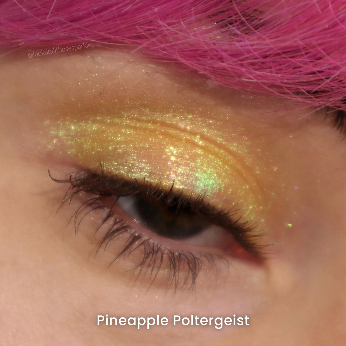 Pineapple Poltergeist worn on the eyelid