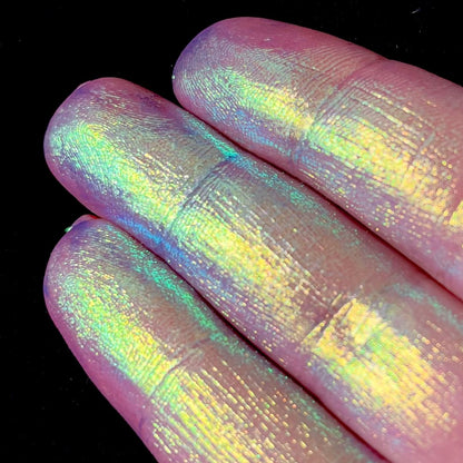 Lemon Sherbet swatch: pink shifts through lime to turquoise
