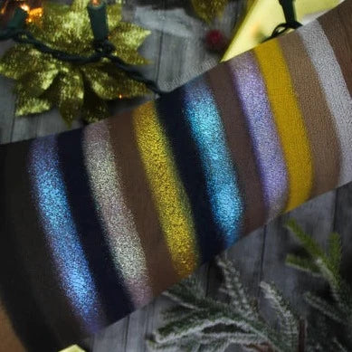 Silent Night palette swatches by Gourmande Girls cosmetics