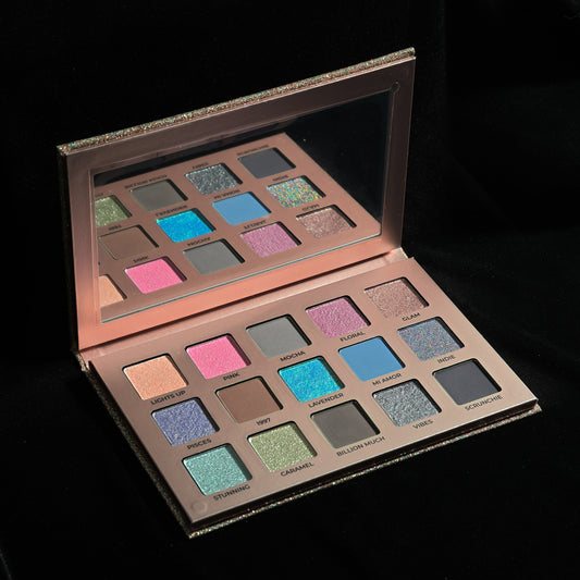 Amy Loves eyeshadow palette by Adept Cosmetics opened