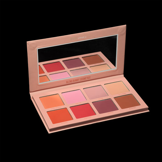 Bare cheeks eyeshadow palette by Blend Bunny Cosmetics opened