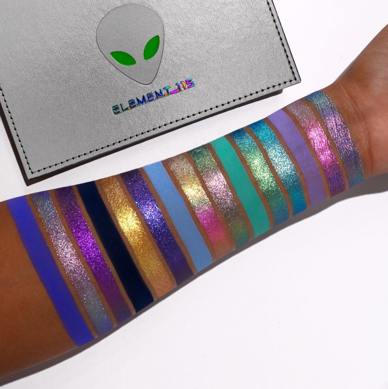 Element115 palette swatches by Adept Cosmetics