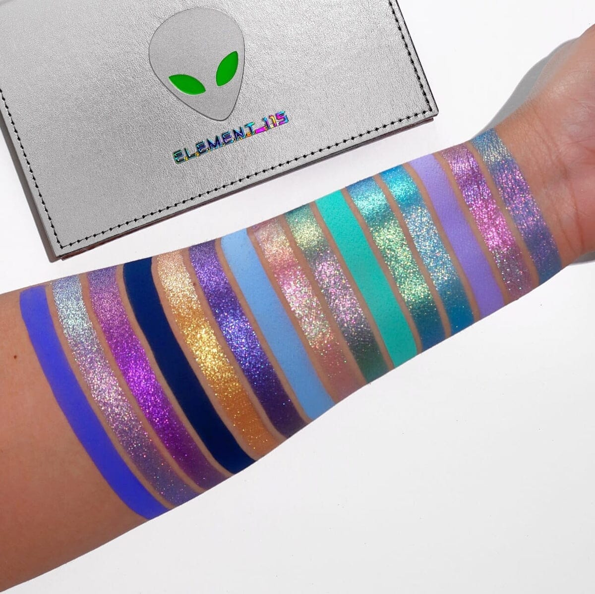 Element115 palette swatches by Adept Cosmetics