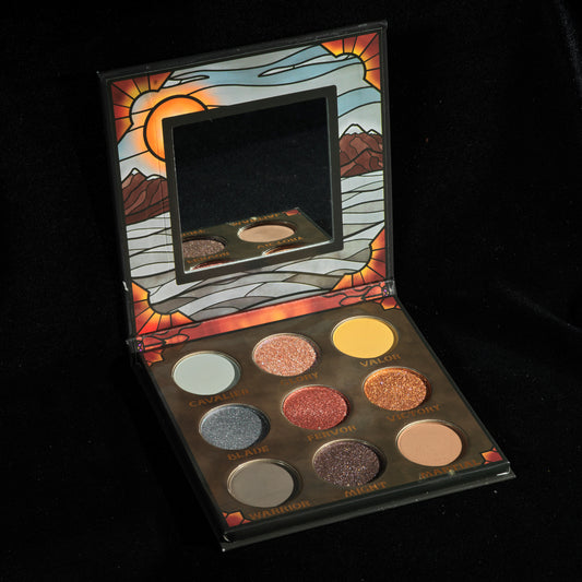Fighter eyeshadow palette by Fantasy Cosmetica opened